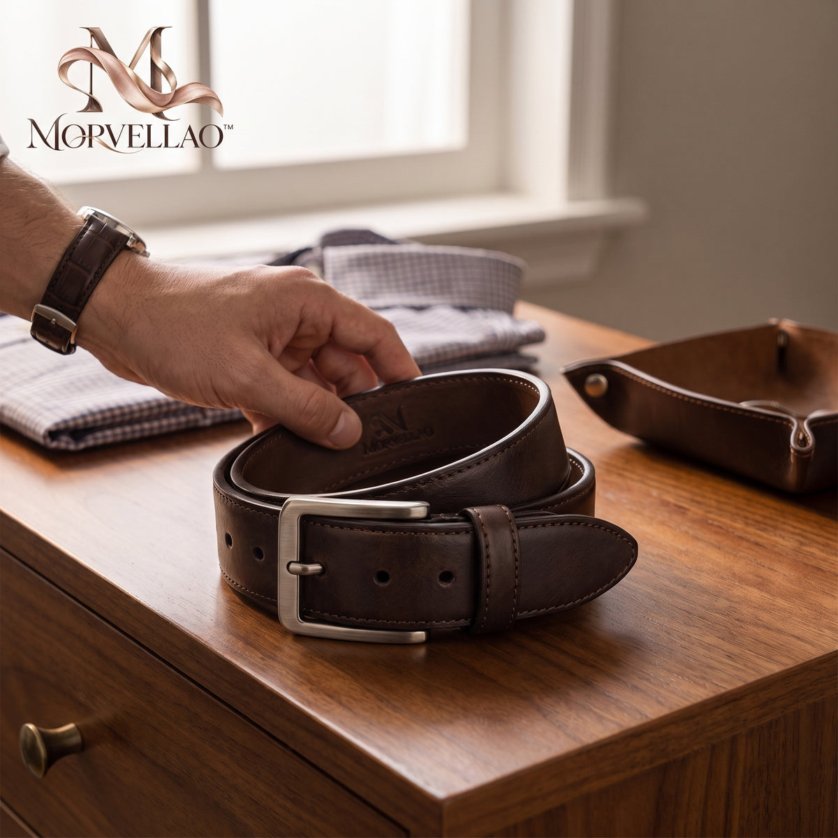 Morvellao™ Dayline Classic Brown Belt — product view 1