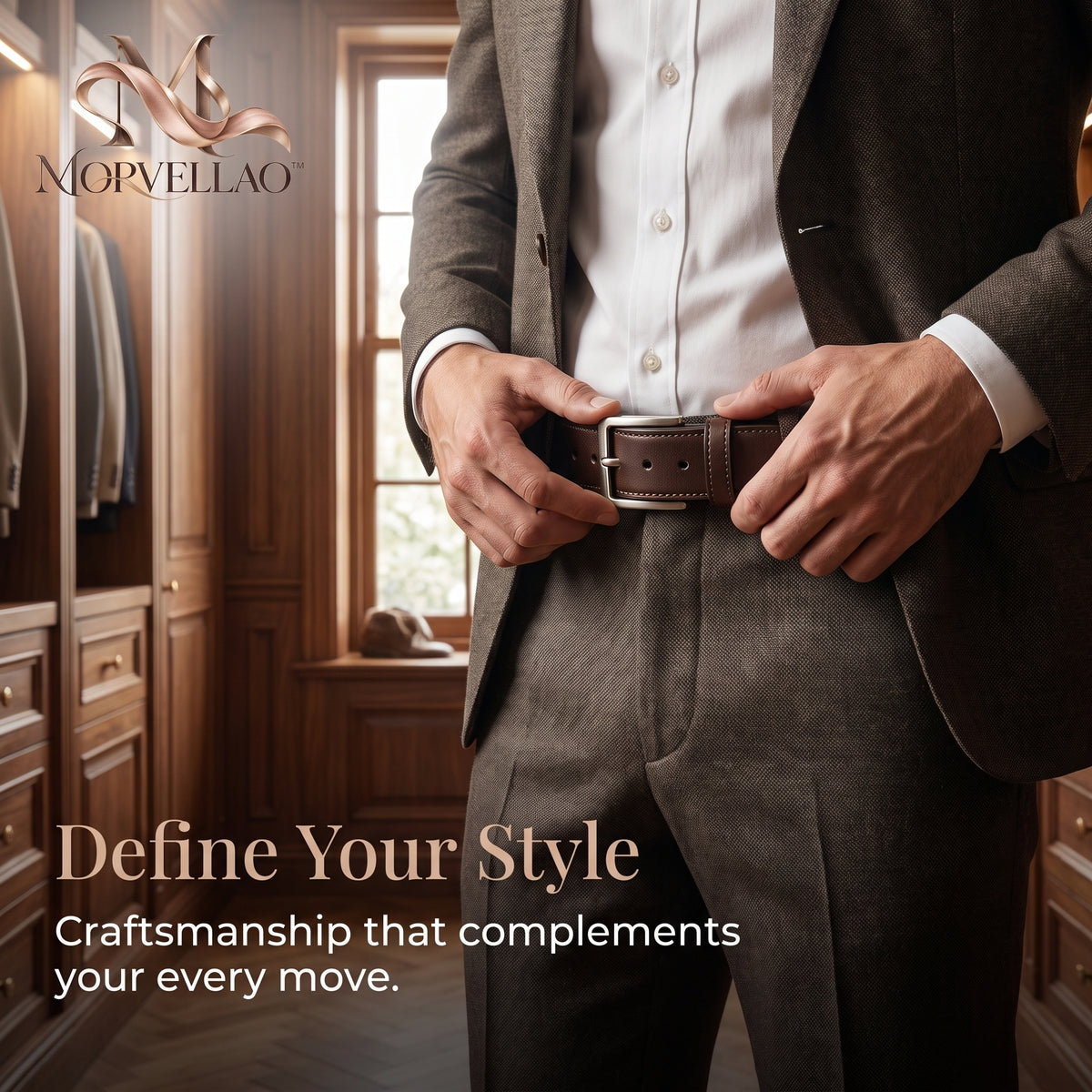 Morvellao™ Dayline Classic Brown Belt — product view 2