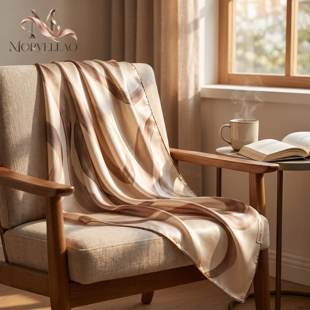 Morvellao™ Champagne Flow Printed Scarf — product view 5