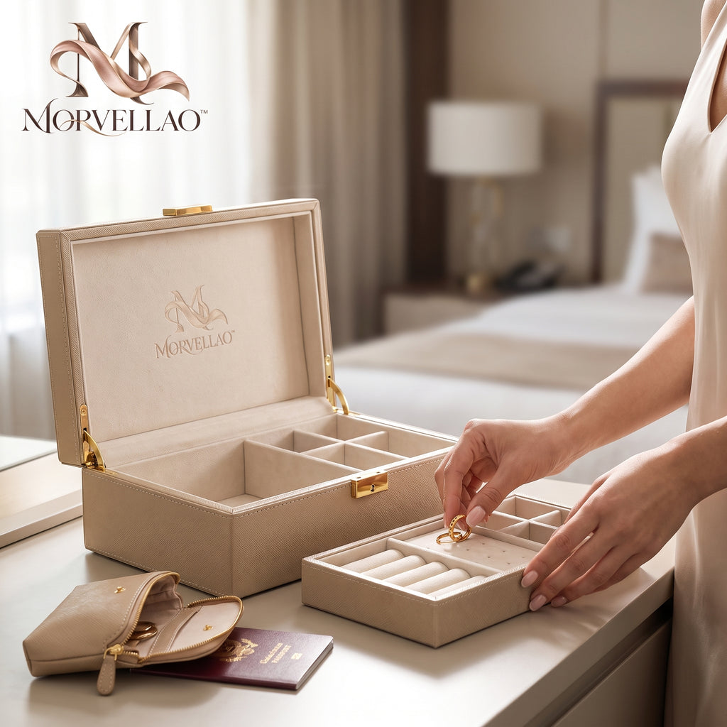 Morvellao™ Vanity Edit Two-Tier Jewelry Box — product view 8