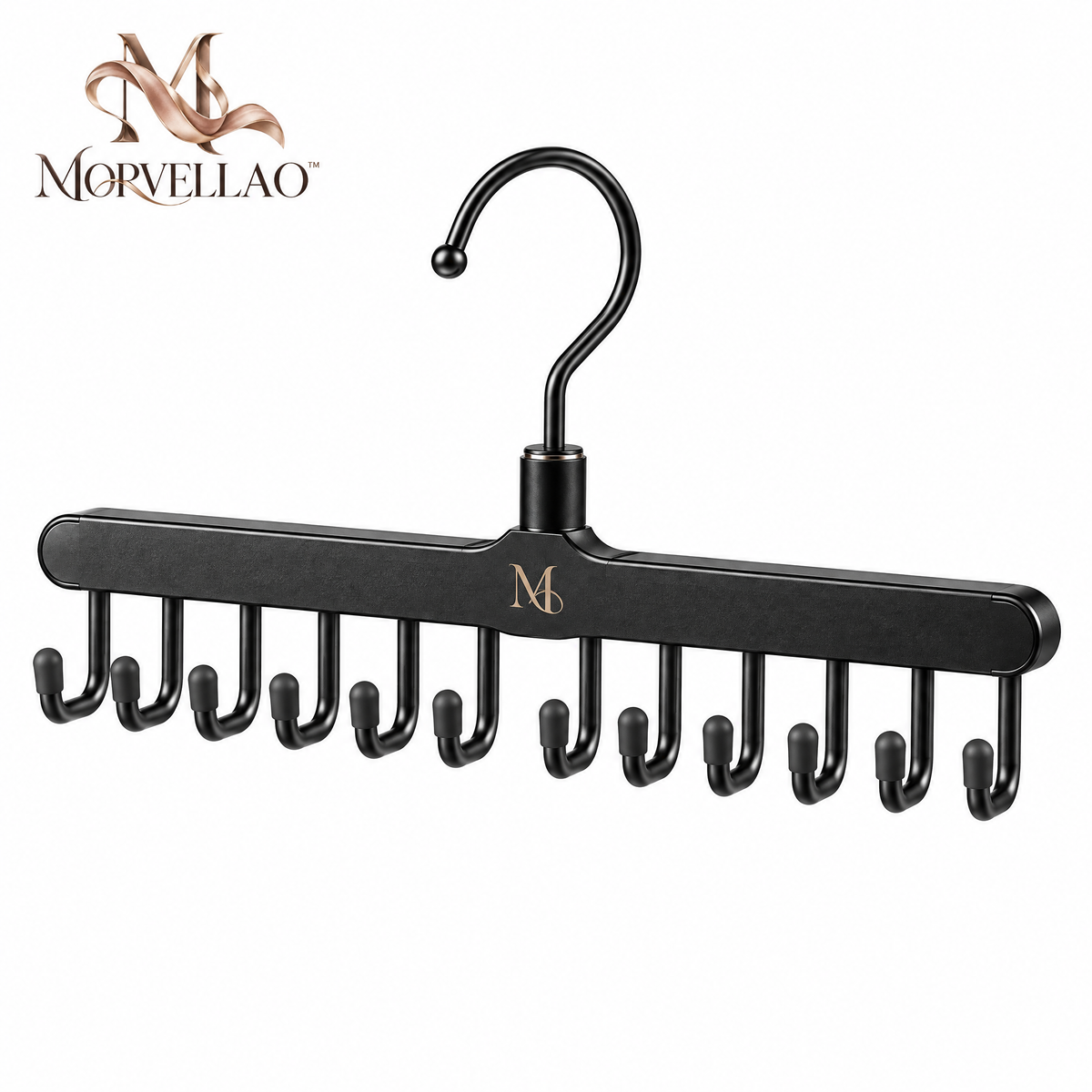 Morvellao™ Closet Line Multi-Hook Accessory Hanger — white background