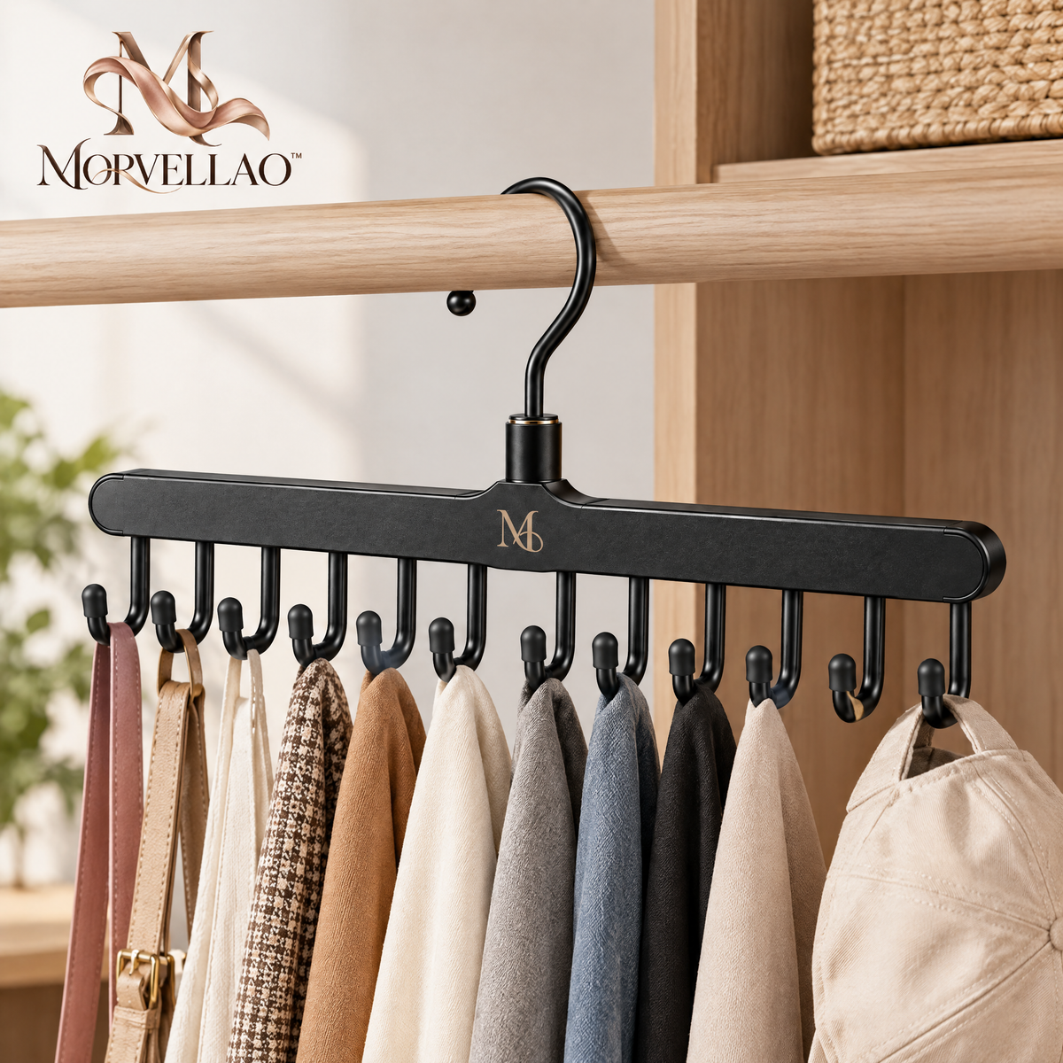 Morvellao™ Closet Line Multi-Hook Accessory Hanger — product view 4