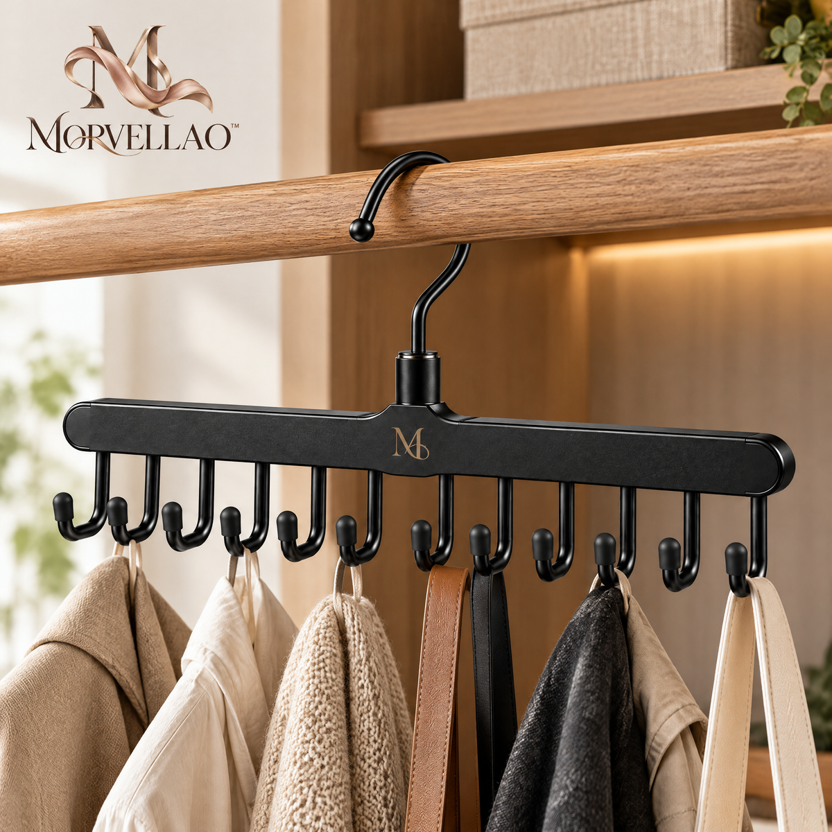 Morvellao™ Closet Line Multi-Hook Accessory Hanger — product view 7