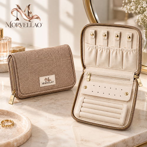Morvellao™ Away Edit Zipped Jewelry Pouch — product view 2
