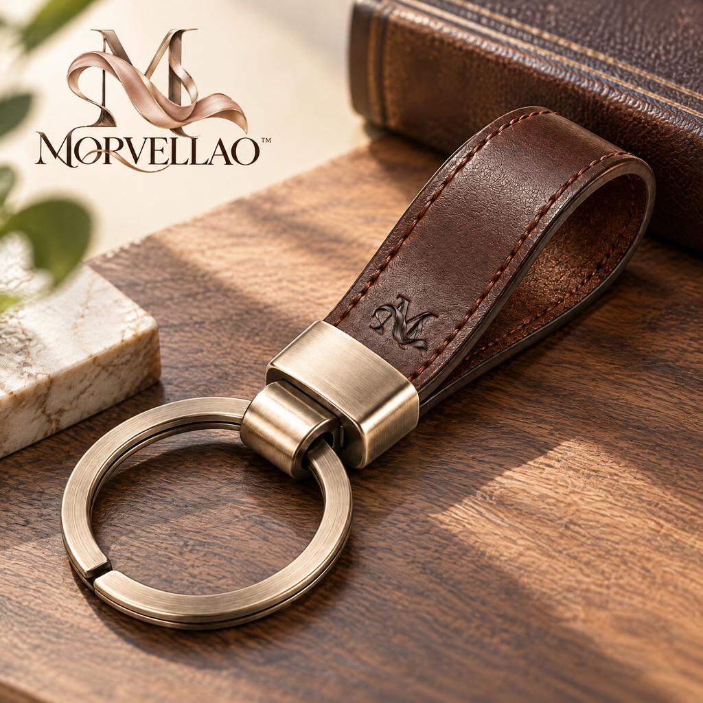 Morvellao™ Anchor Loop Brown Keychain — product view 1
