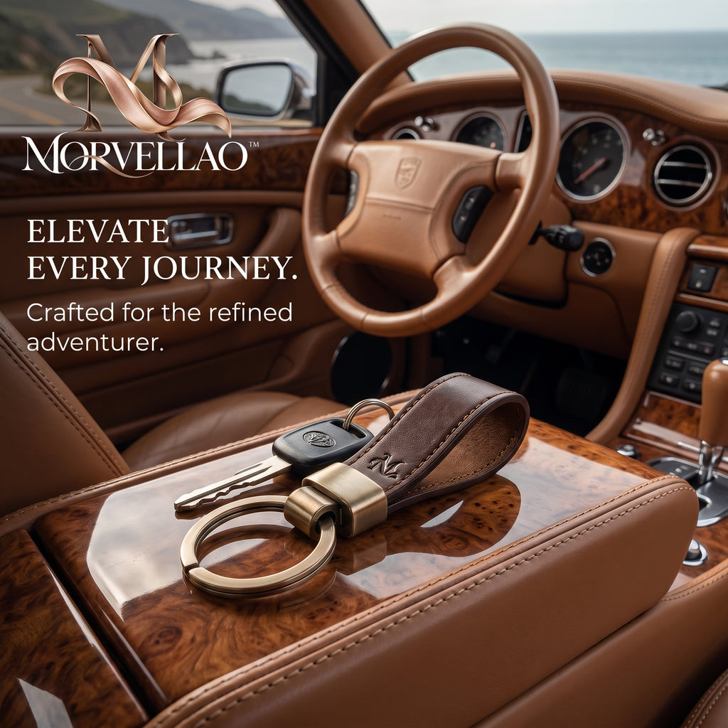 Morvellao™ Anchor Loop Brown Keychain — product view 3