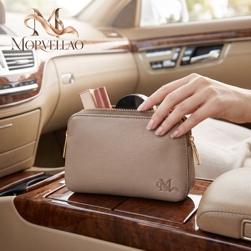 Morvellao™ Little Edit Taupe Zip Coin Purse — product view 6