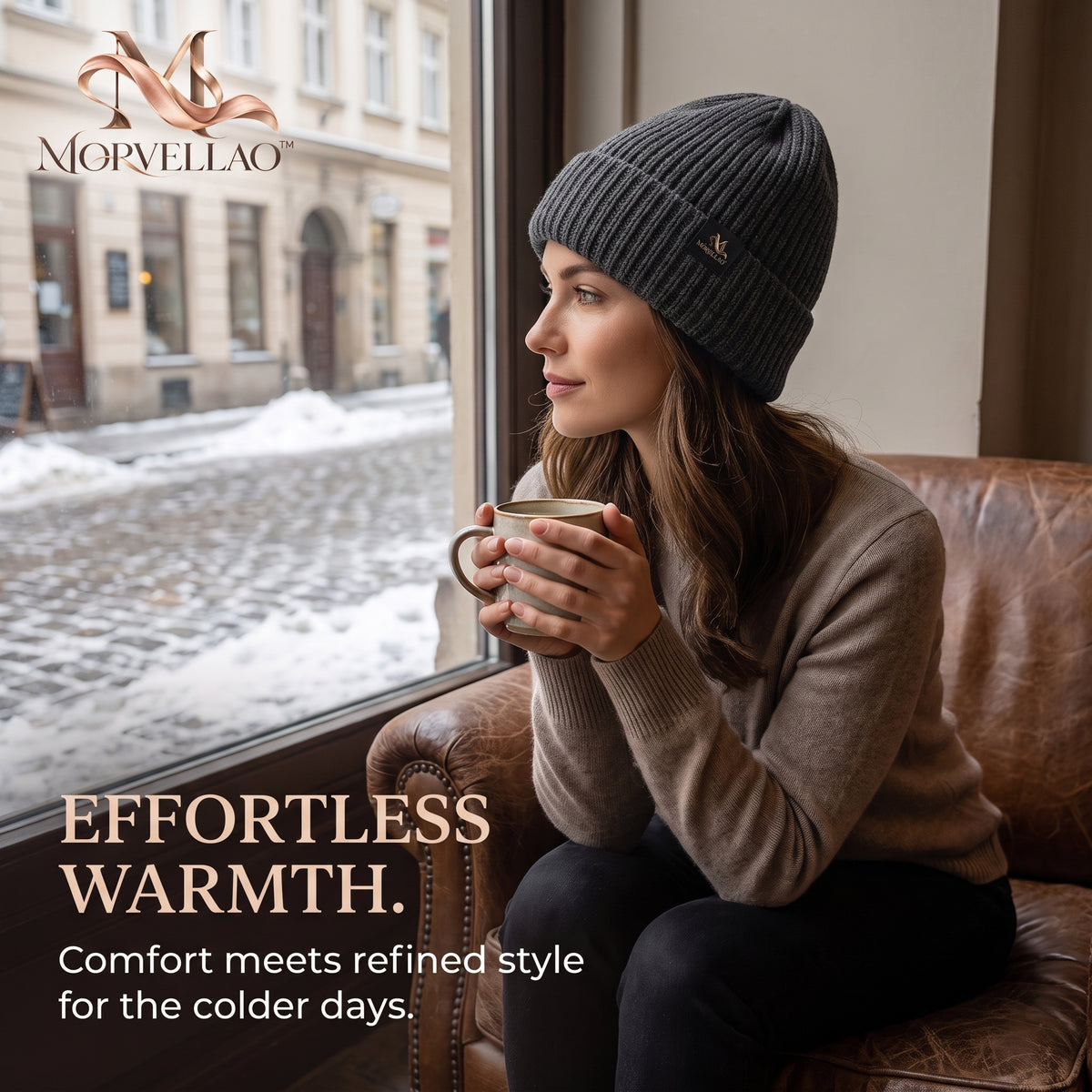 Morvellao™ Cold-Day Rib-Knit Beanie — product view 7